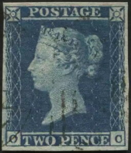SG15aa Twopence Violet Blue�A4 �}�[�W�� F/U�A���x���_�[�F�̎� (����)