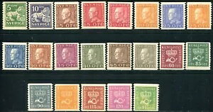EVS (03320) �X�E�F�[�f�� 1929 (No. 210A/22) �C���e�O�������o�[ MNH** En. Diena - Raybaudi-