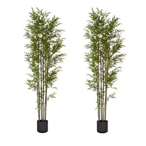 NNEAGS 2X 210cm ���b�L�[�o���u�[�c���[ Bambusa Vulgaris �l�H�A�� 7�{�̎}�t��