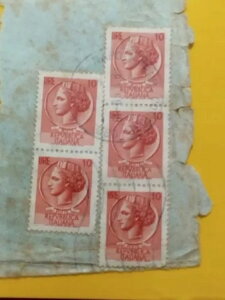 �����̃t���b�v�ɓ\��ꂽ�؎�u5x Syracuse�v�i10��������j1953�N-