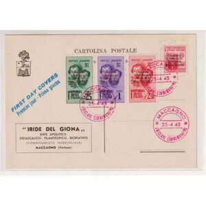 C.L.N. MACCAGNO 1945 Fratelli Bandiera + sB|XgJ[hؖɂāB