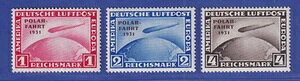 Dt. Reich 1931 Zeppelin Polar Ride Mi. No. 456-58 ** �e�X�g�ς� PESCHL BPP-