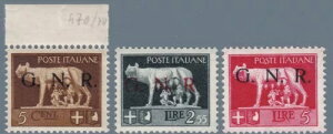 1943�N�C�^���A�Љ�a���ANo. 470/A-485/A 3�l�V���[�Y�i�S��I�t���j
