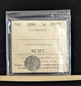 1898�N ICCS �O���[�h �J�i�_ �X���[�� �V���o�[ 5 �Z���g�A**VF-30** #KQ 017