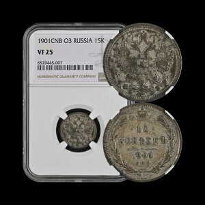 ���V�A�B1901�N�A15�R�y�C�J�A��A�R�P�A �U�H - NGC VF25 - �j�R���C2���ASPB FZ