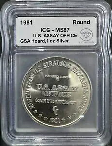 1981�N IDC ���؍ς� 1�I���X �č����͋� ���E���h GSA �z�[�h ICG MS67 Pop 21
