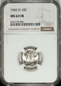 1943 D NGC MS 63 FB �}�[�L�����[�V���o�[�_�C�� ���� �Z�b�g�ɍœK ���� 006
