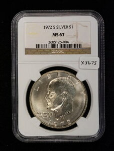 1972-S 1h ACNEAC[n[ - PQ - NGC MS 67 - SKU-X3675