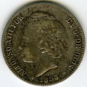 �� �X�y�C�� ? 1�y�Z�^ 1893 PGL ? �A���t�H���\13�� �� �V���o�[ (.835) �� KM#702 Cal#54 ��D0776