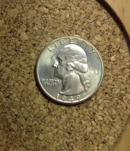 1949 D 25C ���V���g�� �N�H�[�^�[ 90% �V���o�[ �R�C�� WQ1055 OLDTUCK AU/BU
