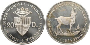 �A���h�� - 20 �f�B�i�[�� 1984 - �s���l�[ �Z�[���v �V���o�[ 0.835�A16g�A? 35mm KM# 24-