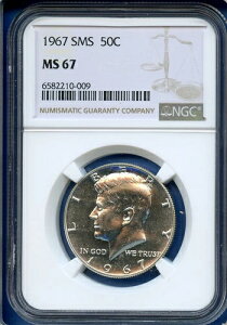 1967 P NGC SMS MS67 PlfB n[t_[ 50Zg č Vo[ 1967-P MS-67 SMS
