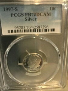 1997 S 10�Z���g PCGS PR70 DCAM ���[�Y�x���g�_�C���i�V���o�[�j�ō��O���[�h