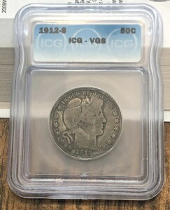 1912-S 50セントバーバーシルバーハーフダラー ICG VG8 - 素敵な魅力的な作品 - タイプまたはセット