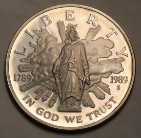 アメリカ 1ドル銀貨 1989年 Sプルーフコイン 議会200周年記念