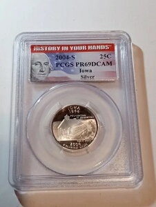 �q�X�g���[�E�C���E���A�E�n���Y 2004-S 25�Z���g PCGS PR69DCAM �A�C�I�� �V���o�[