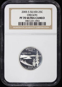 2005-S 25�Z���g �V���o�[ �v���[�t �I���S���B �N�H�[�^�[ NGC PF 70 �E���g�� �J���I PR