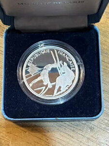 1990年 フランス フリースタイルスキー 1992年 冬季オリンピック 銀貨 100フラン 箱入り