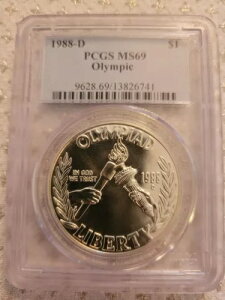 1988-D 1h IsbNLO PCGS MS69