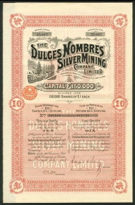 ���L�V�R�ADulces Nombres Silver Mining Co. Ltd.�A10���A1907�N