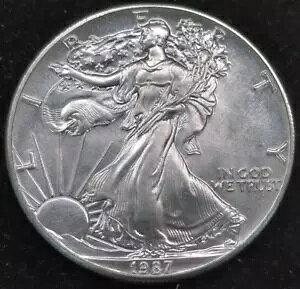 1987年 アメリカン シルバー イーグル 1オンス コイン BU (JW157)