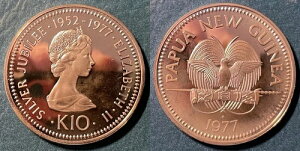 pvAj[MjA 1977N 10Li QEII KM-11a  (.925) v[t BUNC #95a