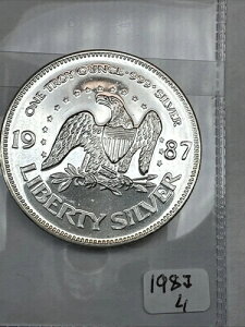 1987 A-Mark Mint ���o�e�B �C�[�O���x�� 0.999 ���� 1�I���X ���E���h�R�C�� PL 4