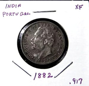 1882�N �|���g�K�� ���^ 1/2 ���v�^�i���s�[�j ���[���h .917 ���