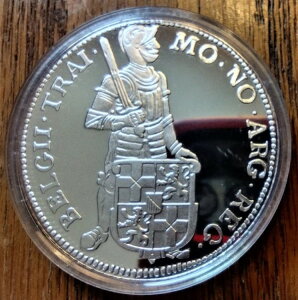 1999年オランダ・プルーフ銀貨(1711年ユトレヒト・ダカットの後に再鋳造)