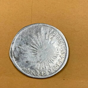 1826年メキシコ2レアル硬貨KM#374.12 銀貨 日付肉眼で判読可能