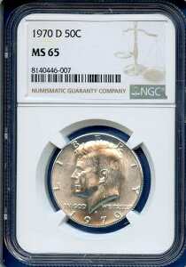 1970 D NGC MS65 PlfB n[t_[ 50Zg Vo[ č L[f[gRC 1970-D