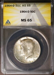 1964-D 50Zg WEFEPlfB n[th MS 65 ANACS # 7351583 + {[iX