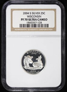 2004-S 25�Z���g �V���o�[ �v���[�t �E�B�X�R���V���B �N�H�[�^�[ NGC PF 70 �E���g���J���I PR