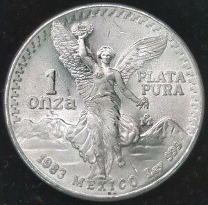 1983 1 オンス メキシコ リベルタ ワン オンザ プラタ プラ .999 銀貨 (JW111)