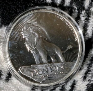 2019年 ニウエ 25周年記念 ライオンキング シンバ プライドロック 1オンス .999 シルバー - カプセル