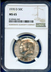 1970 D NGC MS65 PlfB n[t_[ 50Zg Vo[ č L[f[gRC 1970-D