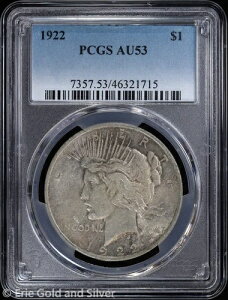 1922-P 1ha PCGS AU 53