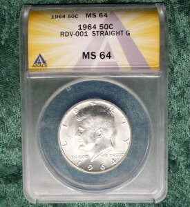 1964N ANACS MS 64 RDV-001 Xg[gG PlfB n[t_[ oGeB 50ZgRC