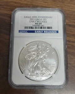 2011�N�A�����J���V���o�[�C�[�O�� - NGC MS69 - ���������[�X - 25���N�L�O