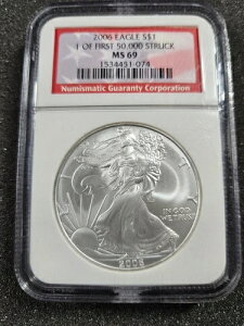 ?? 2006N 1h AJ Vo[ C[O 1IX .999 RC NGC MS69 50,000̂1