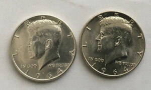 1964N P&D 50Zg PlfB Vo[ UNC n[t_[ DDO 2A_u_C OBV G[ WE TRUST