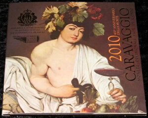 サンマリノ KMS 2010 銀貨記念コイン「カラヴァッジョ」切手付き 光沢仕上げ 新品オリジナルパッケージ入り