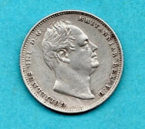 1834年 銀貨 6ペンス ウィリアム4世 6ペンス