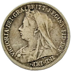 1899年 ヴィクトリア女王 6ペンス銀貨 (CR686)