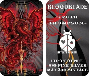 BLOODBLADE �w�C���[�o�O 4����1���� ���b�h�h���S���\�[�h 1�I���X .999 �t�@�C���V���o�[�A�[�g�o�[