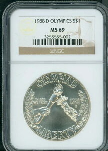 1988-D IsbNLO  S$1 NGC MS69 MS-69