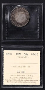 �j���[�t�@���h�����h 1874�N 50�Z���g ���B�N�g���A���� .925 ��� - ICCS�F�� VG-10