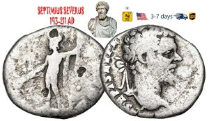 古代ローマ帝国コイン シルバー デナリウス セプティミウス セウェルス 193 〜 211 AD #31841