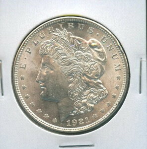 1921年 P モルガン ダラー 1ドル 銀貨 米国造幣局 1921-P #10 BU MS 未流通 ブラストホワイト