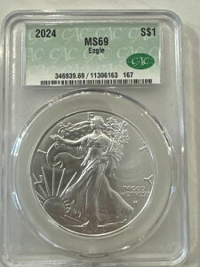 2024N 1h AJ Vo[ C[O CAC MS69A1IX .999 A1124